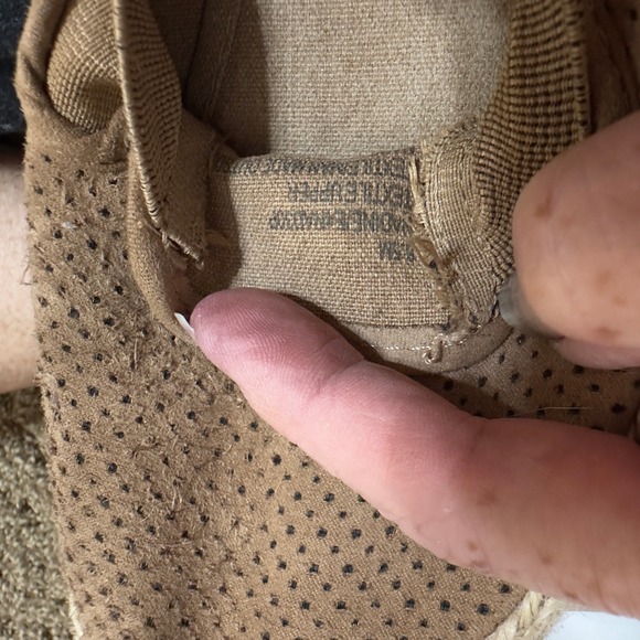 Esprit Espadrille Shoes Faux Suede Perforated Slip On Platform Brown Casual 8.5 - Picture 8 of 8